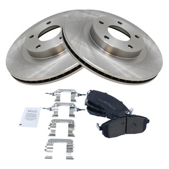 TRQ® - Front Disc Brake Kit with Semi-Metallic Pads