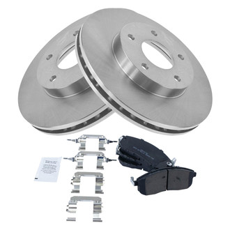 TRQ® - Front Disc Brake Kit with Semi-Metallic Pads