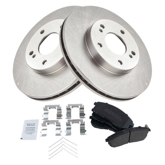 TRQ® - Front Disc Brake Kit with Semi-Metallic Pads
