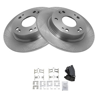 TRQ® - Rear Disc Brake Kit with Semi-Metallic Pads