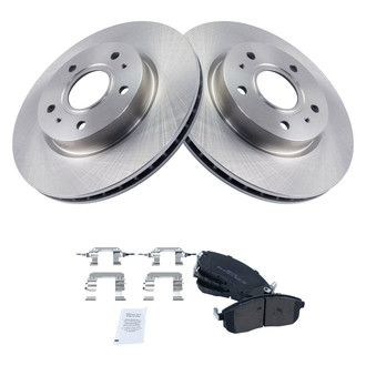 TRQ® - Front Disc Brake Kit with Semi-Metallic Pads