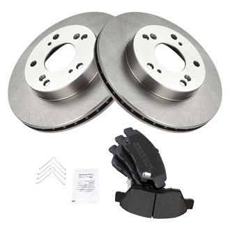 TRQ® - Front Disc Brake Kit with Semi-Metallic Pads