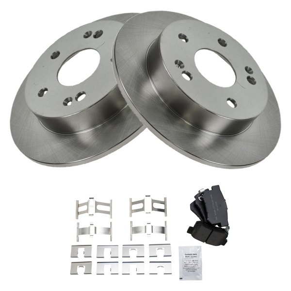 TRQ® - Rear Disc Brake Kit with Semi-Metallic Pads