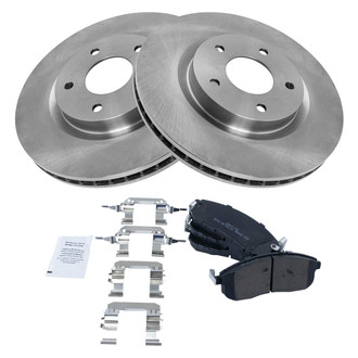 TRQ® - Front Disc Brake Kit with Semi-Metallic Pads