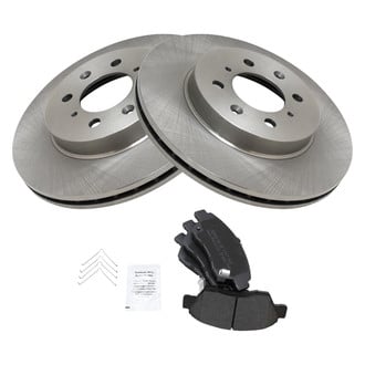 TRQ® - Front Disc Brake Kit with Semi-Metallic Pads