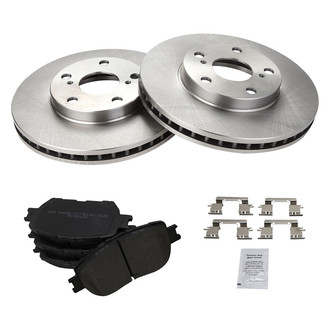 TRQ® - Front Disc Brake Kit with Semi-Metallic Pads