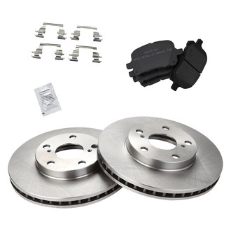 TRQ® - Disc Brake Kit with Semi-Metallic Pads