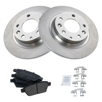 TRQ® - Rear Disc Brake Kit with Semi-Metallic Pads