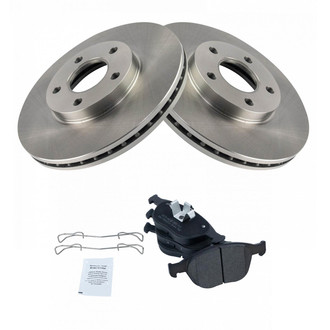 TRQ® - Front Disc Brake Kit with Semi-Metallic Pads