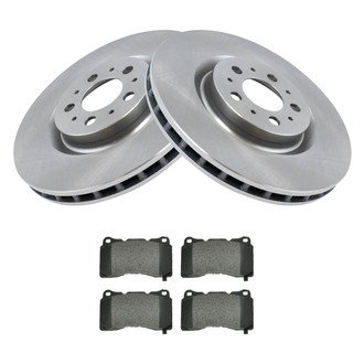 TRQ® - Front Disc Brake Kit with Semi-Metallic Pads