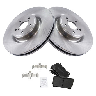 TRQ® - Front Disc Brake Kit with Semi-Metallic Pads