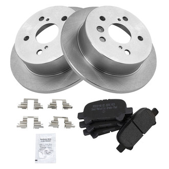 TRQ® - Rear Disc Brake Kit with Semi-Metallic Pads