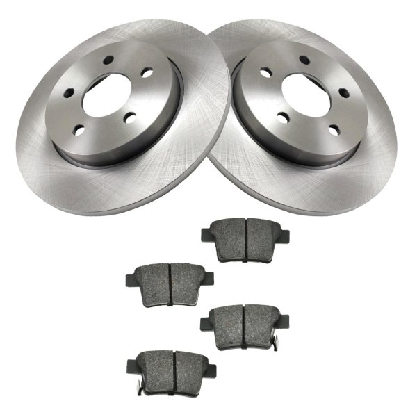 TRQ® - Rear Disc Brake Kit with Semi-Metallic Pads