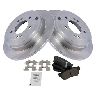 TRQ® - Rear Disc Brake Kit with Semi-Metallic Pads