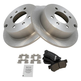 TRQ® - Rear Disc Brake Kit with Semi-Metallic Pads