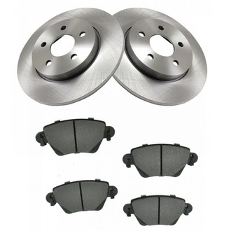 TRQ® - Disc Brake Kit with Semi-Metallic Pads