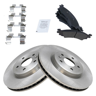 TRQ® - Front Disc Brake Kit with Semi-Metallic Pads