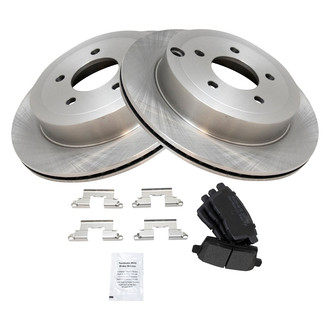 TRQ® - Rear Disc Brake Kit with Semi-Metallic Pads