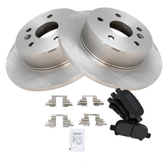 TRQ® - Rear Disc Brake Kit with Semi-Metallic Pads