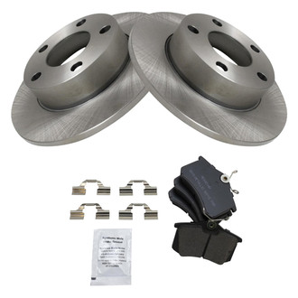 TRQ® - Rear Disc Brake Kit with Semi-Metallic Pads