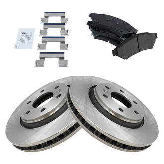 TRQ® - Disc Brake Kit with Semi-Metallic Pads
