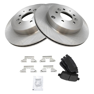 TRQ® - Rear Disc Brake Kit with Semi-Metallic Pads