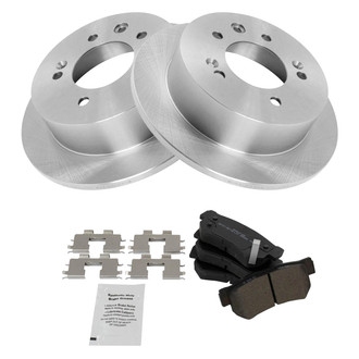 TRQ® - Rear Disc Brake Kit with Semi-Metallic Pads