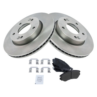 TRQ® - Front Disc Brake Kit with Semi-Metallic Pads