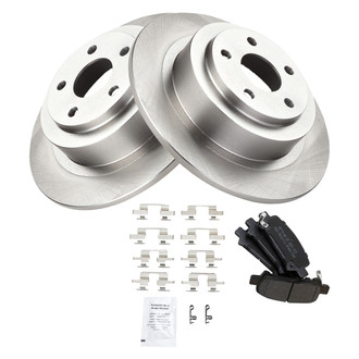 TRQ® - Rear Disc Brake Kit with Semi-Metallic Pads