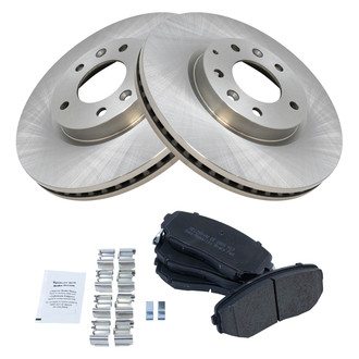 TRQ® - Front Disc Brake Kit with Semi-Metallic Pads