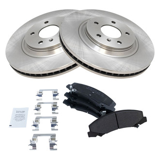 TRQ® - Front Disc Brake Kit with Semi-Metallic Pads