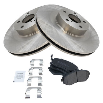 TRQ® - Front Disc Brake Kit with Semi-Metallic Pads