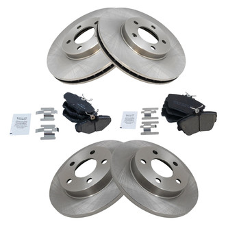 TRQ® - Front and Rear Disc Brake Kit with Ceramic Pads