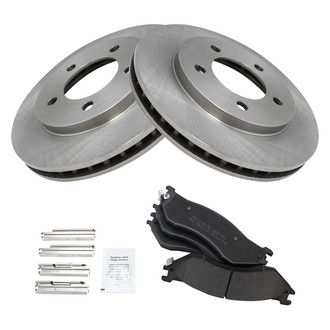 TRQ® - Front Disc Brake Kit with Semi-Metallic Pads