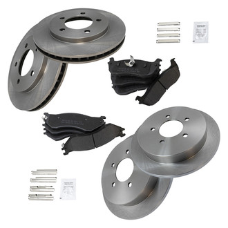 TRQ® - Disc Brake Kit with Semi-Metallic Pads