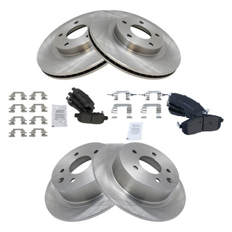 TRQ® - Disc Brake Kit with Semi-Metallic Pads