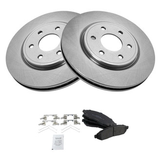 TRQ® - Disc Brake Kit with Semi-Metallic Pads