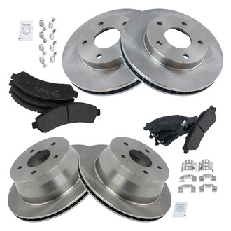 TRQ® - Disc Brake Kit with Semi-Metallic Pads