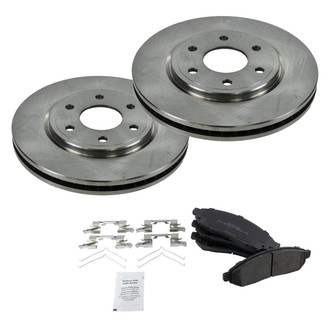 TRQ® - Front Disc Brake Kit with Semi-Metallic Pads