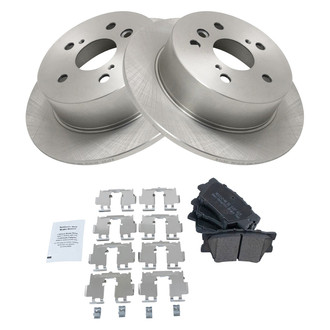 TRQ® - Rear Disc Brake Kit with Semi-Metallic Pads