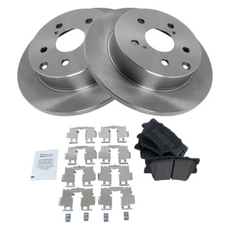 TRQ® - Rear Disc Brake Kit with Semi-Metallic Pads