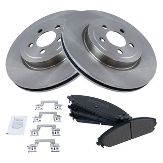 TRQ® - Front Disc Brake Kit with Semi-Metallic Pads