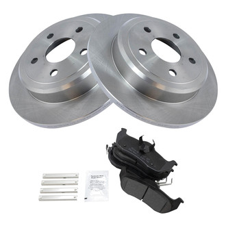 TRQ® - Rear Disc Brake Kit with Semi-Metallic Pads
