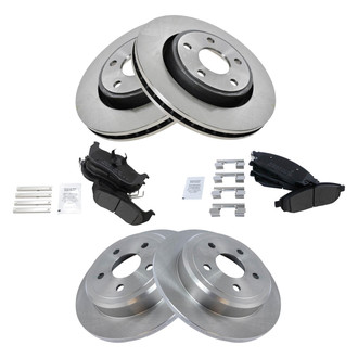 TRQ® - Disc Brake Kit with Semi-Metallic Pads