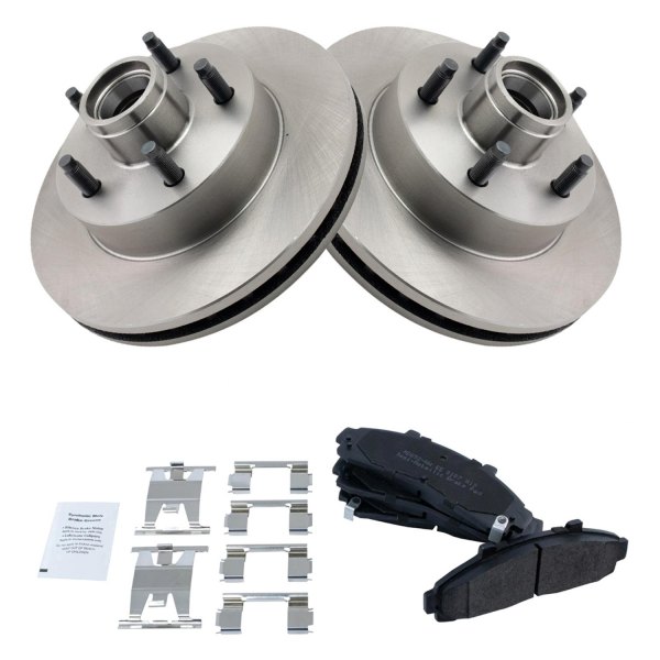 TRQ® - Front Disc Brake Kit with Semi-Metallic Pads