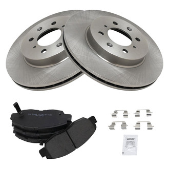 TRQ® - Disc Brake Kit with Semi-Metallic Pads
