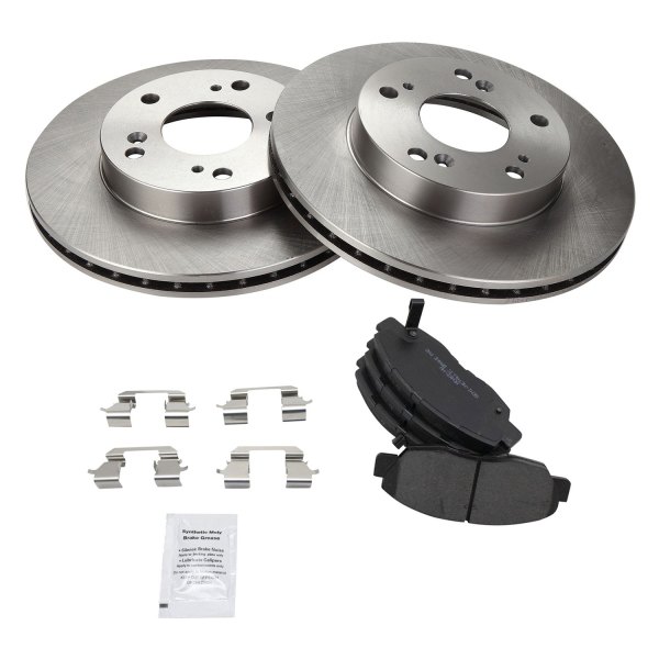 TRQ® - Front Disc Brake Kit with Semi-Metallic Pads