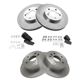 TRQ® - Front and Rear Disc Brake Kit with Ceramic Pads