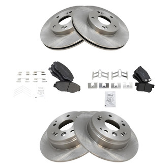TRQ® - Disc Brake Kit with Semi-Metallic Pads