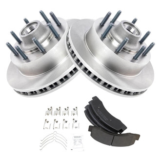 TRQ® - Front Disc Brake Kit with Semi-Metallic Pads